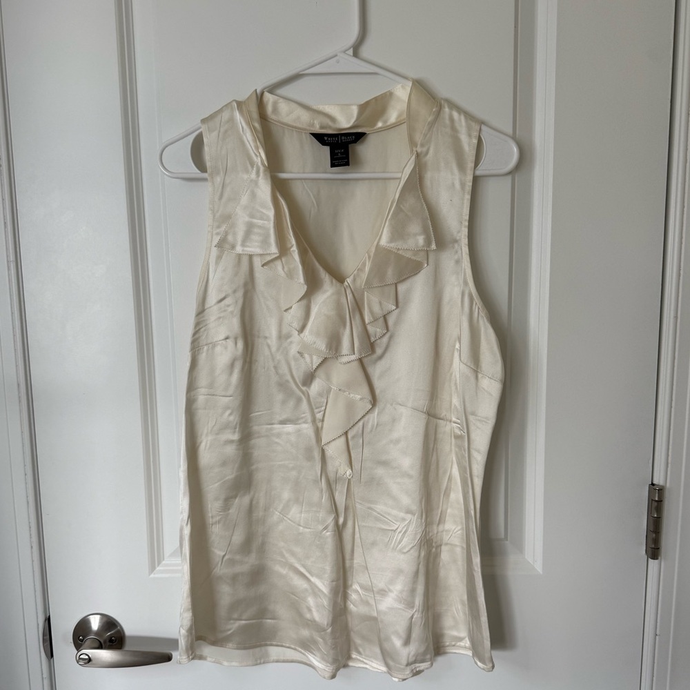 White House Black Market Silk Sleeveless Blouse